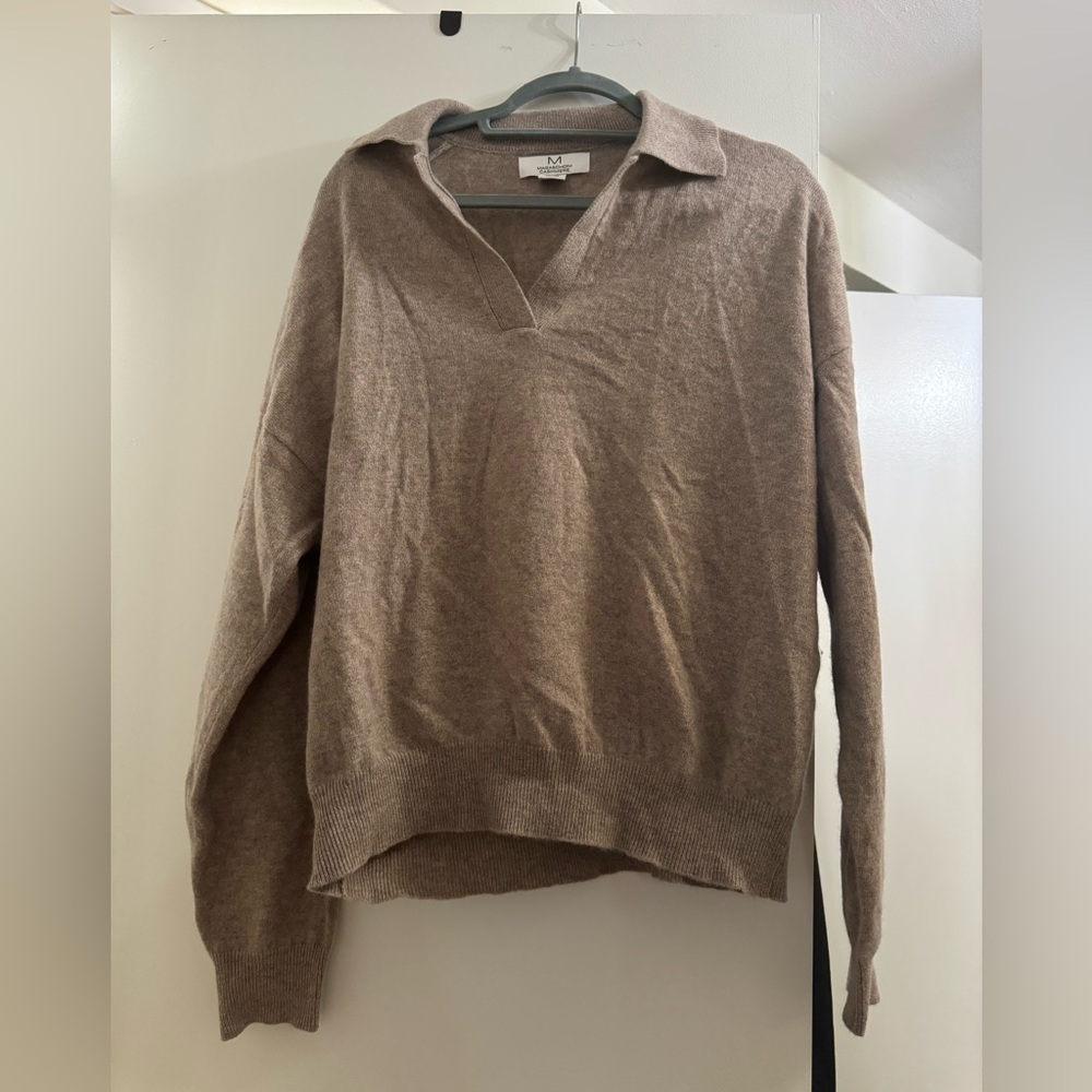 Magaschoni cashmere collared v neck sweater
